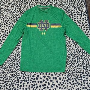 Men's Under Armor Notre Dame Official Merchandise Long-Sleeved T-Shirt - Small